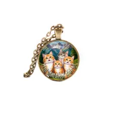 Кулон, цвет бронза, с цепочкой, Мы любим горы C0322028