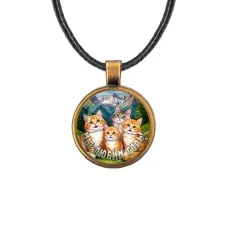 Кулон, цвет бронза, со шнурком, Мы любим горы C0322029