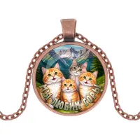 Кулон, цвет медь, с цепочкой, Мы любим горы C0322030