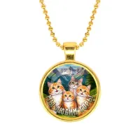 Кулон, цвет золото, с цепочкой, Мы любим горы C0322032