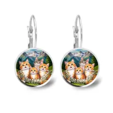 Серьги металлические, Мы любим горы C0322038