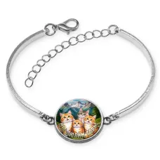 Браслет металлический, цвет серебро, Мы любим горы C0322046