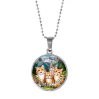 Кулон, цвет серебро, с цепочкой, Мы любим горы C0322053