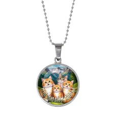 Кулон, цвет серебро, с цепочкой, Мы любим горы C0322053