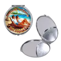 Круглое складное зеркало, цвет серебро, Лучший отпуск C0323016