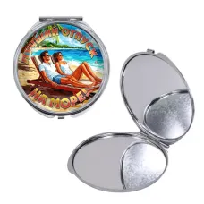 Круглое складное зеркало, цвет серебро, Лучший отпуск C0323016