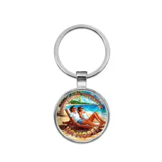 Круглый брелок, цвет серебро, Лучший отпуск C0323021