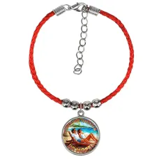 Браслет из красного шнура, Лучший отпуск C0323047