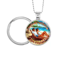 Кулон-брелок, цвет серебро, с цепочкой и кольцом, Лучший отпуск C0323054