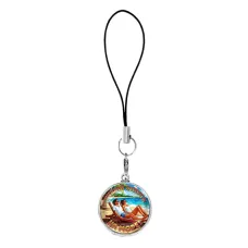 Подвеска для телефона, цвет серебро, со шнурком, Лучший отпуск C0323060