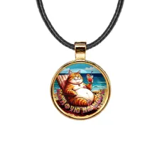 Кулон, цвет золото, со шнурком, Кайфую на море C0325033