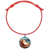 Браслет из красного шнура, Кайфую на море C0325052