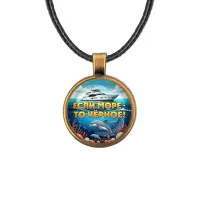 Кулон, цвет бронза, со шнурком, Если море, то Черное C0326029