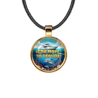 Кулон, цвет золото, со шнурком, Если море, то Черное C0326033