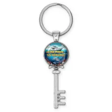 Брелок ключ, цвет серебро, с кольцом для ключей, Если море, то Черное C0326044