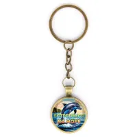 Круглый брелок, цвет бронза, с цепочкой, Встретимся на море C0327018
