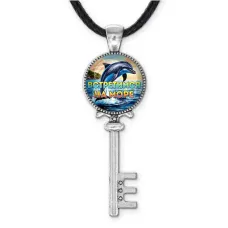 Кулон ключ, цвет серебро, со шнурком, Встретимся на море C0327043