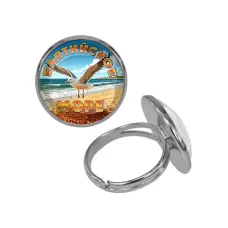 Кольцо металлическое, цвет серебро, Балтийское море C0328015