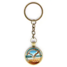 Круглый брелок, цвет бронза, с цепочкой, Балтийское море C0328018
