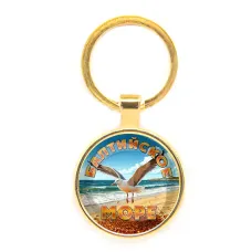 Круглый брелок, цвет золото, Балтийское море C0328019