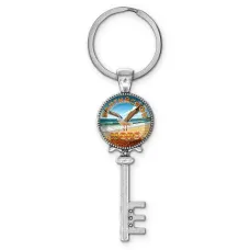 Брелок ключ, цвет серебро, с кольцом для ключей, Балтийское море C0328044