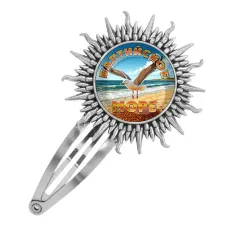 Заколка металлическая, цвет серебро, Балтийское море C0328045