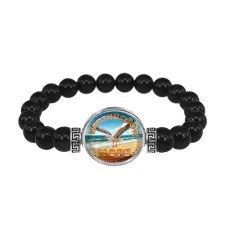 Браслет из черного агата, Балтийское море C0328056