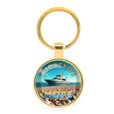 Круглый брелок, цвет золото, Азовское море C0329019