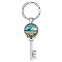 Брелок ключ, цвет серебро, с кольцом для ключей, Азовское море C0329044
