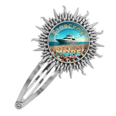 Заколка металлическая, цвет серебро, Азовское море C0329045