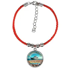 Браслет из красного шнура, Азовское море C0329047