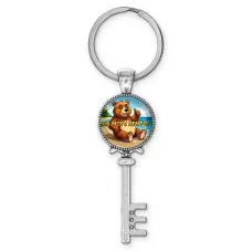 Брелок ключ, цвет серебро, с кольцом для ключей, На море круто C0330044