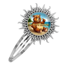 Заколка металлическая, цвет серебро, На море круто C0330045