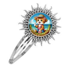 Заколка металлическая, цвет серебро, На море классно C0331045