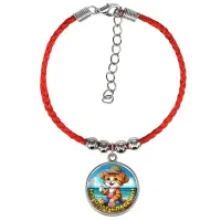 Браслет из красного шнура, На море классно C0331047