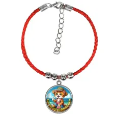Браслет из красного шнура, На море классно C0331047