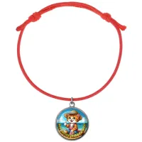 Браслет из красного шнура, На море классно C0331052