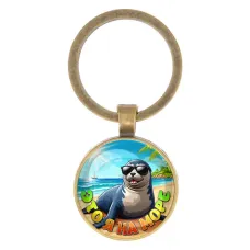 Круглый брелок, цвет бронза, Это я на море C0332017