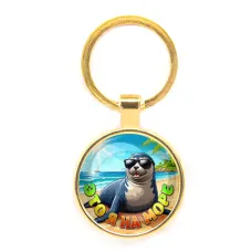 Круглый брелок, цвет золото, Это я на море C0332019