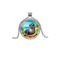 Кулон, цвет серебро, с цепочкой, Это я на море C0332026