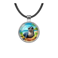 Кулон, цвет серебро, со шнурком, Это я на море C0332027