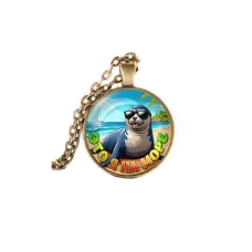 Кулон, цвет бронза, с цепочкой, Это я на море C0332028