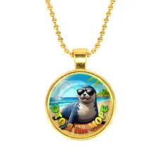 Кулон, цвет золото, с цепочкой, Это я на море C0332032