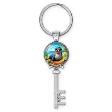 Брелок ключ, цвет серебро, с кольцом для ключей, Это я на море C0332044