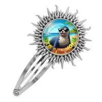 Заколка металлическая, цвет серебро, Это я на море C0332045