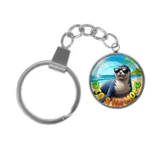 Брелок, нержавеющая сталь, с кольцом для ключей, Это я на море C0332061