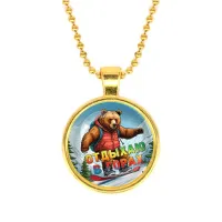 Кулон, цвет золото, с цепочкой, Отдыхаю в горах C0333032