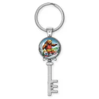 Брелок ключ, цвет серебро, с кольцом для ключей, Отдыхаю в горах C0333044