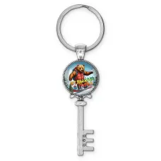 Брелок ключ, цвет серебро, с кольцом для ключей, Отдыхаю в горах C0333044