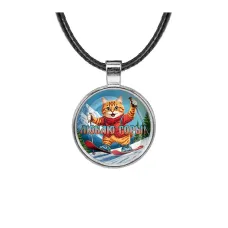 Кулон, цвет серебро, со шнурком, Люблю горы C0334027